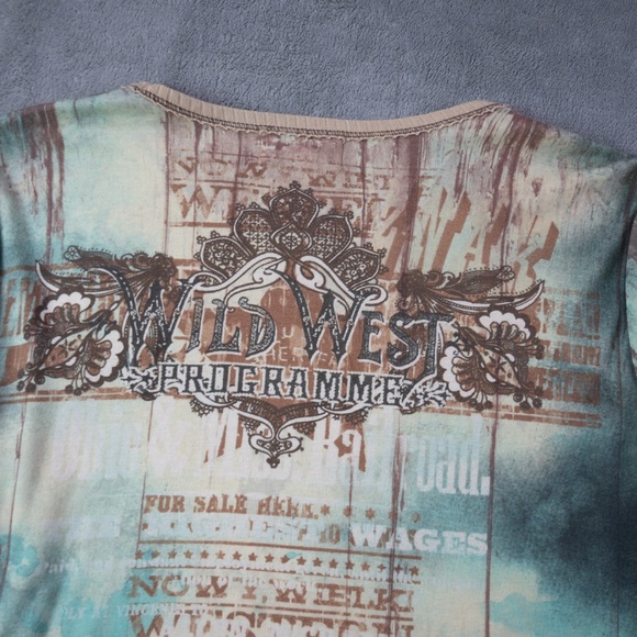 Y2K Vintage Vanilla Sugar Top Women Medium Studded Western Boho Grunge - Picture 5 of 12